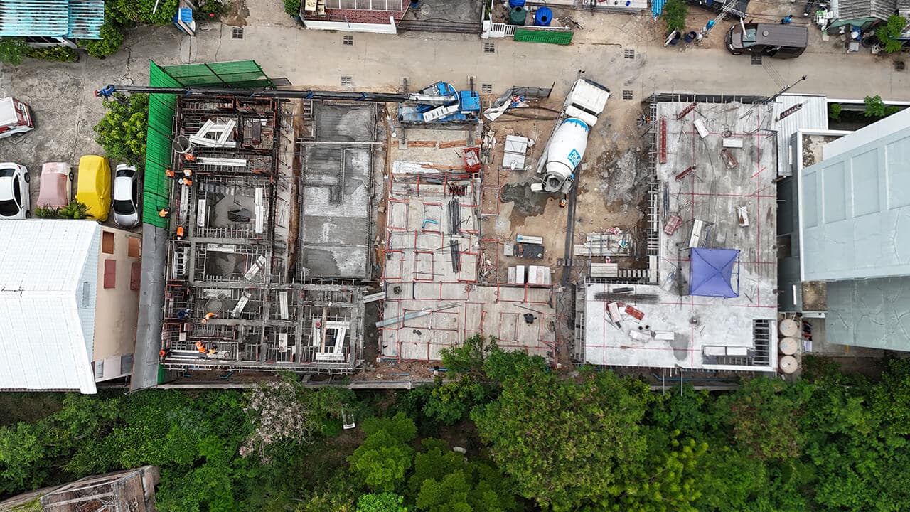 An active construction site from the founders' Pattaya House Builder operations